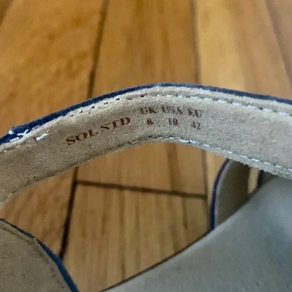 NIB Hotter Sol Navy Leather Women’s Gladiator Sandals - Size 10 - Picture 5 of 7